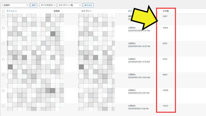 SWELLでも文字数が表示される